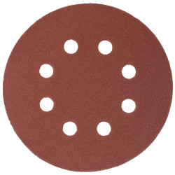 S&ing Disc 125mm 120 Grit With Holes 10/pk Hook And Loop