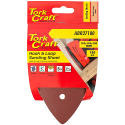 S&ing Tri - 180 Grit 145 X 145 X 100mm 5/pack For Tcms Hook And Loop