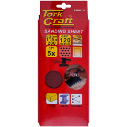 S&ing Sheet Orb 115 X 280mm 120 Grit No Holes 5/pk Hook And Loop
