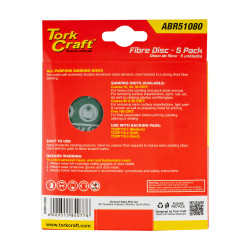 Fibre Disc 115mm 80 Grit 5/pack