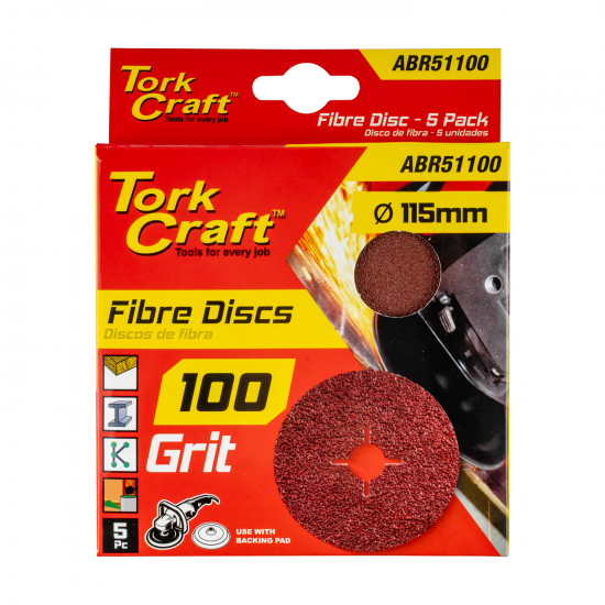 Fibre Disc 115mm 100 Grit 5/pack Fibre Disc 115mm 100 Grit 5/pack