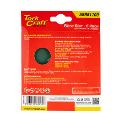 Fibre Disc 115mm 100 Grit 5/pack