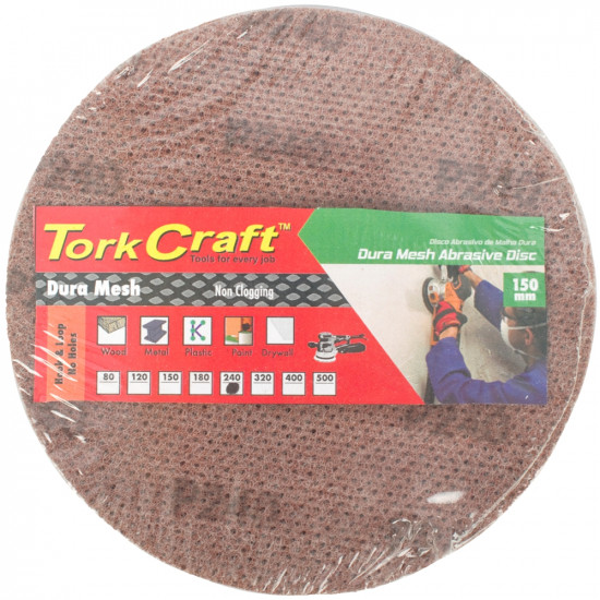 Dura Mesh Abr. Disc 150mm Hook & Loop 240grit 3pc For Sander Polisher Dura Mesh Abr. Disc 150mm Hook & Loop 240grit 3pc For Sander Polisher
