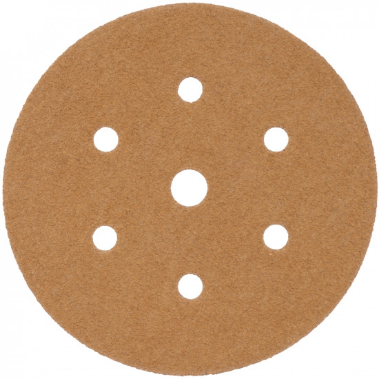 Gold Disc (50 Pieces) 40 Grit 150mm X 6+1 Holes Hook And Loop Gold Disc (50 Pieces) 40 Grit 150mm X 6+1 Holes Hook And Loop