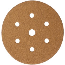 Gold Disc (50 Pieces) 80 Grit 150mm X 6+1 Holes Hook And Loop