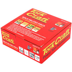 Gold Disc (50 Pieces) 150 Grit 150mm X 6+1 Holes Hook And Loop