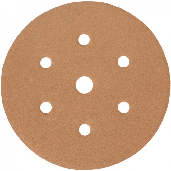 Gold Disc (50 Pieces) 180 Grit 150mm X 6+1 Holes Hook And Loop Gold Disc (50 Pieces) 180 Grit 150mm X 6+1 Holes Hook And Loop