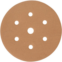 Gold Disc (50 Pieces) 220 Grit 150mm X 6+1 Holes Hook And Loop