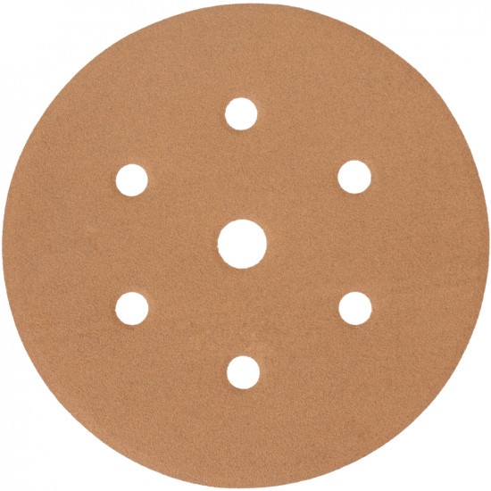 Gold Disc (50 Pieces) 220 Grit 150mm X 6+1 Holes Hook And Loop Gold Disc (50 Pieces) 220 Grit 150mm X 6+1 Holes Hook And Loop