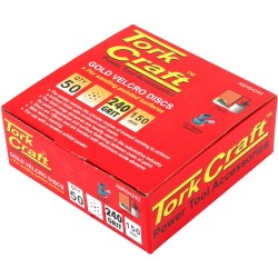 Gold Disc (50 Pieces) 240 Grit 150mm X 6+1 Holes Hook And Loop