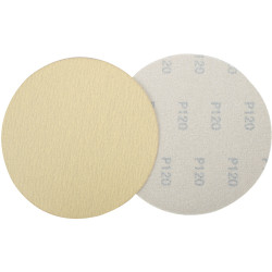 Gold Disc (50 Pieces) 120 Grit 150mm Without Hole Hook And Loop