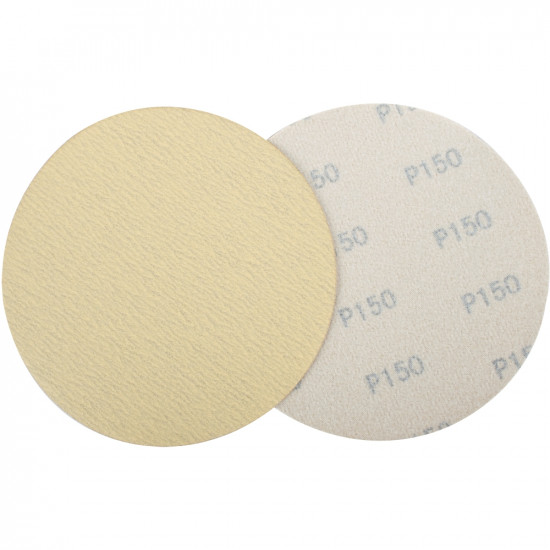 Gold Disc (50 Pieces) 150 Grit 150mm Without Hole Hook And Loop Gold Disc (50 Pieces) 150 Grit 150mm Without Hole Hook And Loop