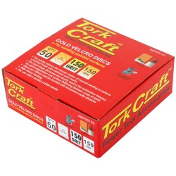 Gold Disc (50 Pieces) 150 Grit 150mm Without Hole Hook And Loop