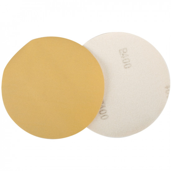 Gold Disc (50 Pieces) 400 Grit 150mm Without Hole Hook And Loop Gold Disc (50 Pieces) 400 Grit 150mm Without Hole Hook And Loop