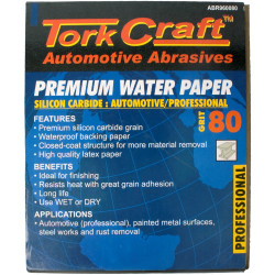 Premium Waterproof Paper 80 Grit 230 X 280 (50 Piece) Automotive