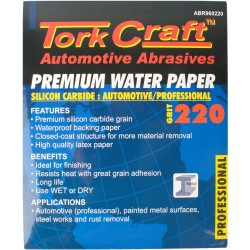 Premium Waterproof Paper 220 Grit 230 X 280 (50 Piece) Automotive