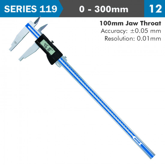 Dig. Caliper 300mm 0.05mm Acc. S/stell 0.01mm Res. Dig. Caliper 300mm 0.05mm Acc. S/stell 0.01mm Res.