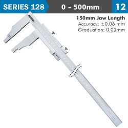 Vernier Caliper Jaw Length 150mm 0-500mm