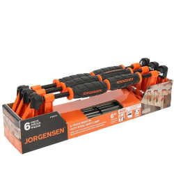 Jorgensen 6' 150mm M/duty 6 Pack Steel Bar Clamp