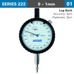 Dial Indicator 1mm 0.001mm Grad. Lug Back