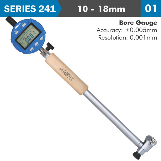 Dig. Precision Bore Gauge 10-18mm 0.012mm Acc. 0.001mm Grad. Dig. Precision Bore Gauge 10-18mm 0.012mm Acc. 0.001mm Grad.