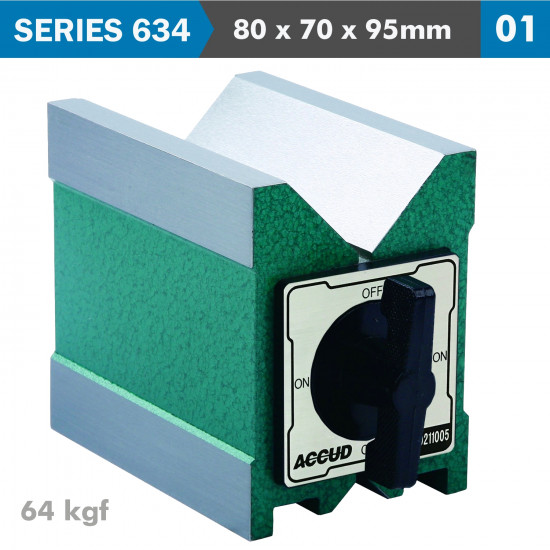 Magnetic V-block 80x70x95mm 64kgf Magnetic V-block 80x70x95mm 64kgf