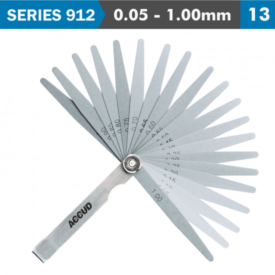 Feeler Gauge 100mm 0.05 - 1.00mm 13 Leaves Din2275 Feeler Gauge 100mm 0.05 - 1.00mm 13 Leaves Din2275