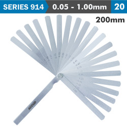 Long Feeler Gauge 200mm 0.05-1.00 20 Leaves Din2275