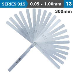 Long Feeler Gauge 300mm 0.05-1.00 13 Leaves Din2275