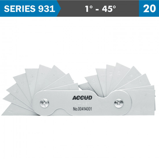 Angle Gauge 1-45 Deg. 20 Leaves 30' Acc.