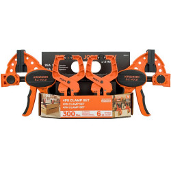 PONY Jorgensen 4pc Clamp Set 2 X 6' 150mm Trig