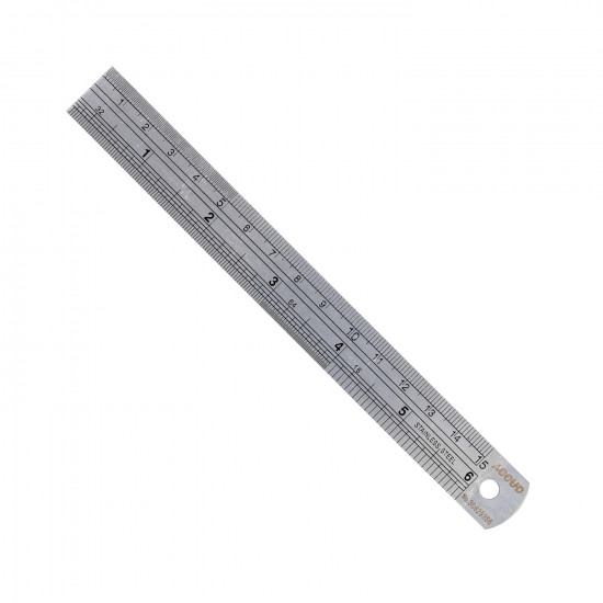 Ruler 150mm S/steel 0.08mm Acc 0.5mm Grad. Ruler 150mm S/steel 0.08mm Acc 0.5mm Grad.