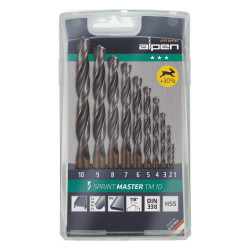 Hss Sprint Drill Bit Set 10 Piece 1-10 X 1.0