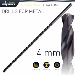 ALPEN Hss Super Drill Bit 4mm 175 X 120