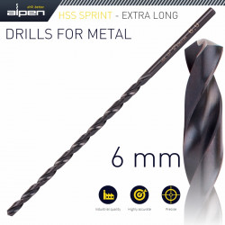 Hss Drill Bit 6mm 205 X 140 Extra Long