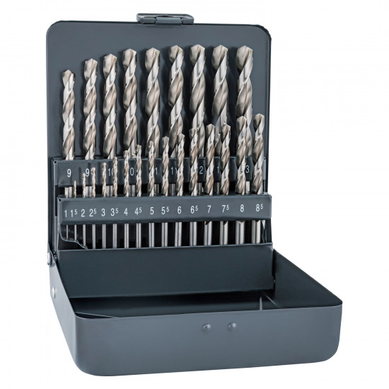 ALPEN Pro Km25 Hss-g 1 -13 X 0.5mm Metal Case 135 Split Pnt Set 25 Pcs ALPEN Pro Km25 Hss-g 1 -13 X 0.5mm Metal Case 135 Split Pnt Set 25 Pcs