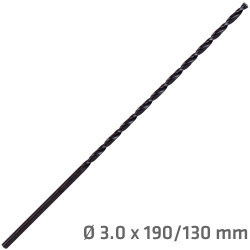 Hss Drill Bit 3mm 190 X 130 Extra Long