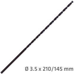 Hss Drill Bit 3.5mm 210 X 145 Extra Long