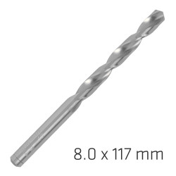 ALPEN Pro Hss 8mm Drill Din 338 Rn 135 Split Point Plastic Wallet