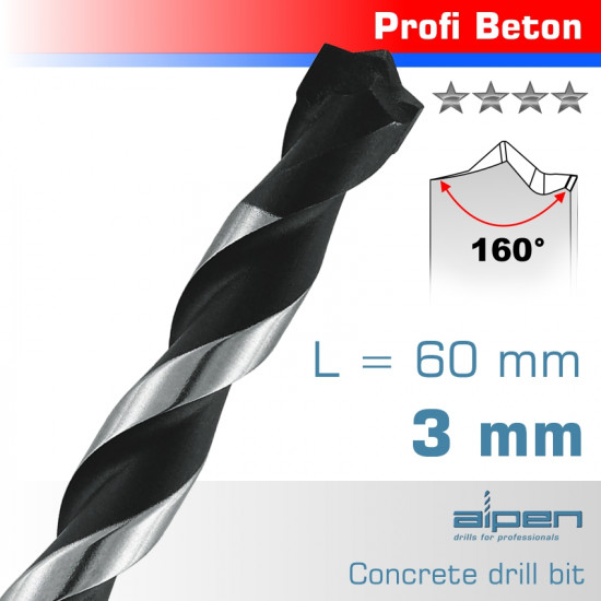 Concrete Profi Beton Drill Bit 3mm Concrete Profi Beton Drill Bit 3mm