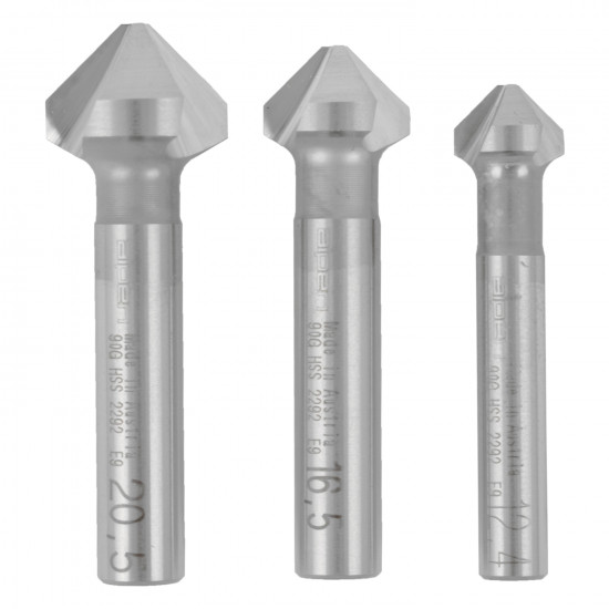 Hss Countersink Set - Pcs 12.4 - 16.5 - 20.5mm Hss Countersink Set - Pcs 12.4 - 16.5 - 20.5mm