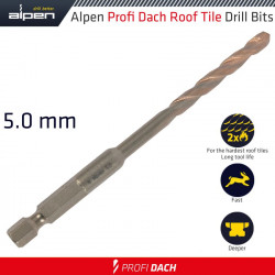 Roof Tile Drill Bit Hex 5.0mm 1/pack