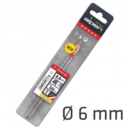 6.0mm Porcelain C Protector Drill Bit 6.0mm 6.0mm Porcelain C Protector Drill Bit 6.0mm