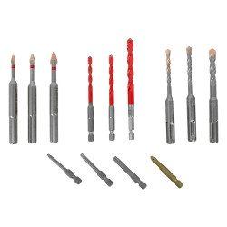Drill-screwset Kit 13 13 Pcs C Prot,multi 6-kant,sds-+ F4 ,4 Bits