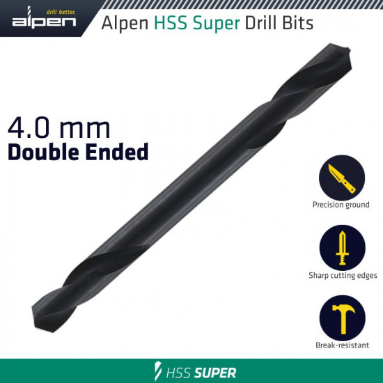 Hss Super Drill Bit Double Ended 4.0mm 1/pack Hss Super Drill Bit Double Ended 4.0mm 1/pack