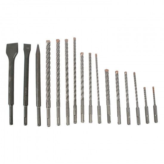 Force X Sds-plus Kit16 16 Pcs. Drills 110mm 5-6 160mm 6-8-10-12 210m Force X Sds-plus Kit16 16 Pcs. Drills 110mm 5-6 160mm 6-8-10-12 210m