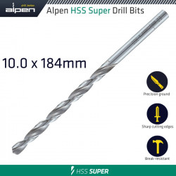 Hss Drill Bit Long 10 X 184mm Bulk