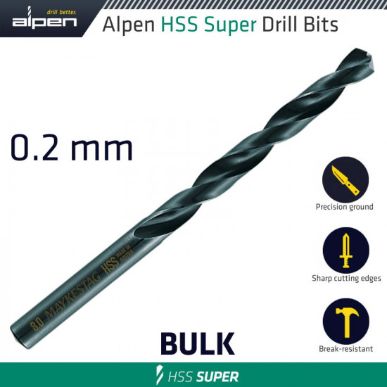 Hss Super Drill Bit 0.2mm Bulk Hss Super Drill Bit 0.2mm Bulk