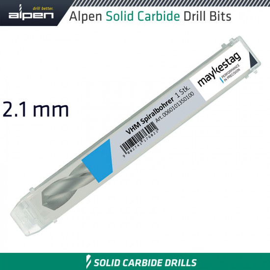 ALPEN Solid Carbide Drill Bit 2.1 ALPEN Solid Carbide Drill Bit 2.1