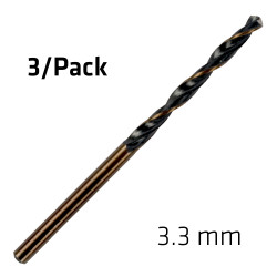 Hss Sprint Master 3.3mm X3 Sleeved Din338 ALPEN Drill Bit